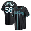 BIPIHUC S.Mariners #58 Luis Castillo Player Black Fashion Home Limited Stitched Jerseys