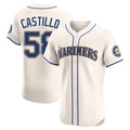 BIPIHUC S.Mariners #58 Luis Castillo Player Cream Home Limited Elite Stitched Jerseys