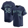 BIPIHUC S.Mariners #58 Luis Castillo Player Navy Home Limited Stitched Jerseys