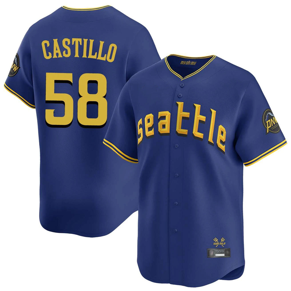 BIPIHUC S.Mariners #58 Luis Castillo Player Royal City Connect Home Limited Stitched Jerseys