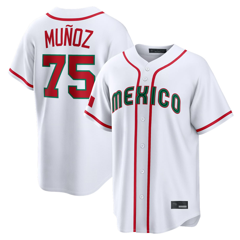 BIPIHUC S.Mariners #75 Andres Munoz Player White 2026 World Classic Home Limited Stitched Jerseys