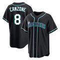 BIPIHUC S.Mariners #8 Dominic Canzone Player Black Fashion Home Limited Stitched Jerseys