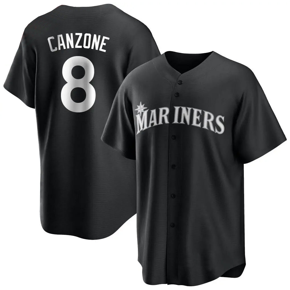BIPIHUC S.Mariners #8 Dominic Canzone Player Black Home Limited Stitched Jerseys
