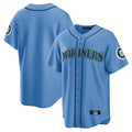 BIPIHUC S.Mariners Blank Player Light Blue Home Limited Stitched Jerseys