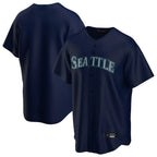 BIPIHUC S.Mariners Blank Player Navy Home Game Stitched Jerseys
