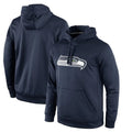 BIPIHUC S.Seahawks Navy LOGO Pullover Hoodies Game Blank Player Stitched Jerseys