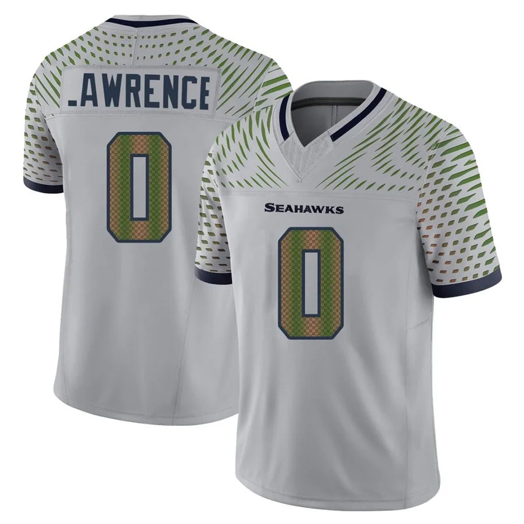BIPIHUC S.Seahawks #0 DeMarcus Lawrence Player Grey Limited 2025 Rivalries Collection Home Game Stitched Jerseys