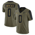 BIPIHUC S.Seahawks #0 DeMarcus Lawrence Player Olive Salute To Service Limited Game Stitched Jerseys