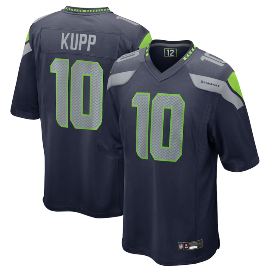 BIPIHUC S.Seahawks #10 Cooper Kupp Player College Navy Game Stitched Jerseys