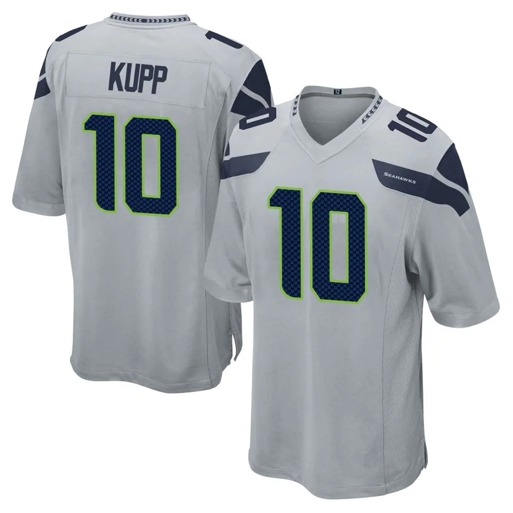 BIPIHUC S.Seahawks #10 Cooper Kupp Player Gray Home Game Stitched Jerseys