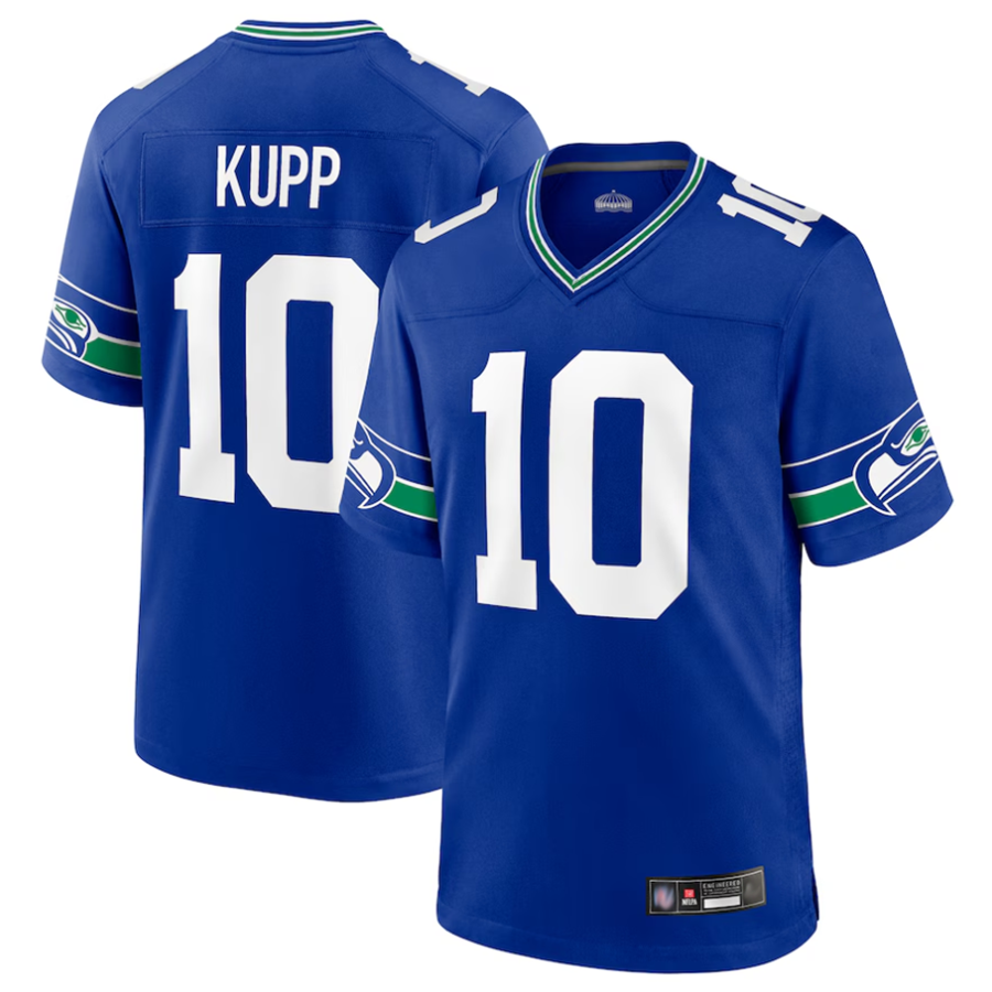 BIPIHUC S.Seahawks #10 Cooper Kupp Player Royal Game Stitched Jerseys