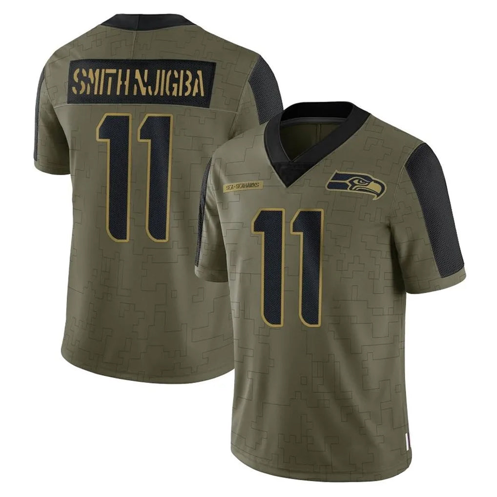 BIPIHUC S.Seahawks #11 Jaxon Smith-Njigba Player Olive Salute To Service Limited Game Stitched Jerseys