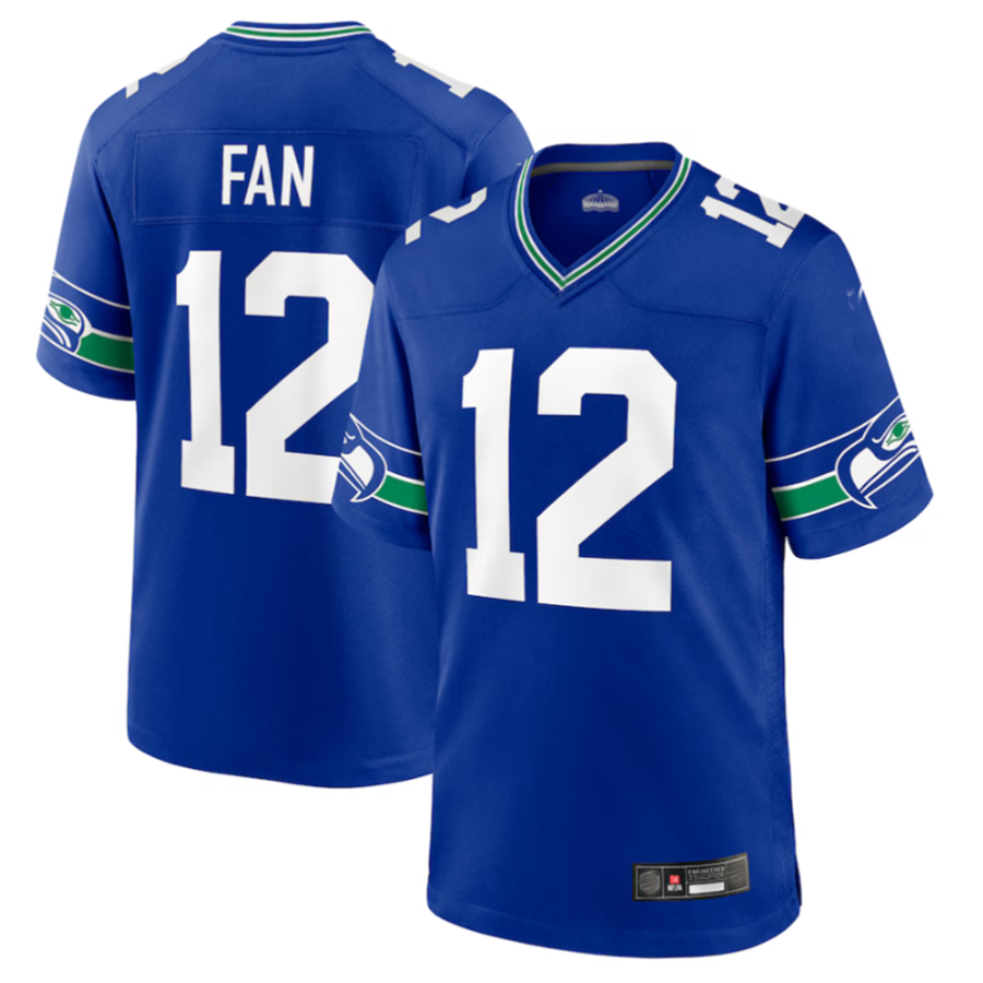 BIPIHUC S.Seahawks #12 12s Royal Throwback Player Game Jersey Stitched American Stitched Jerseys