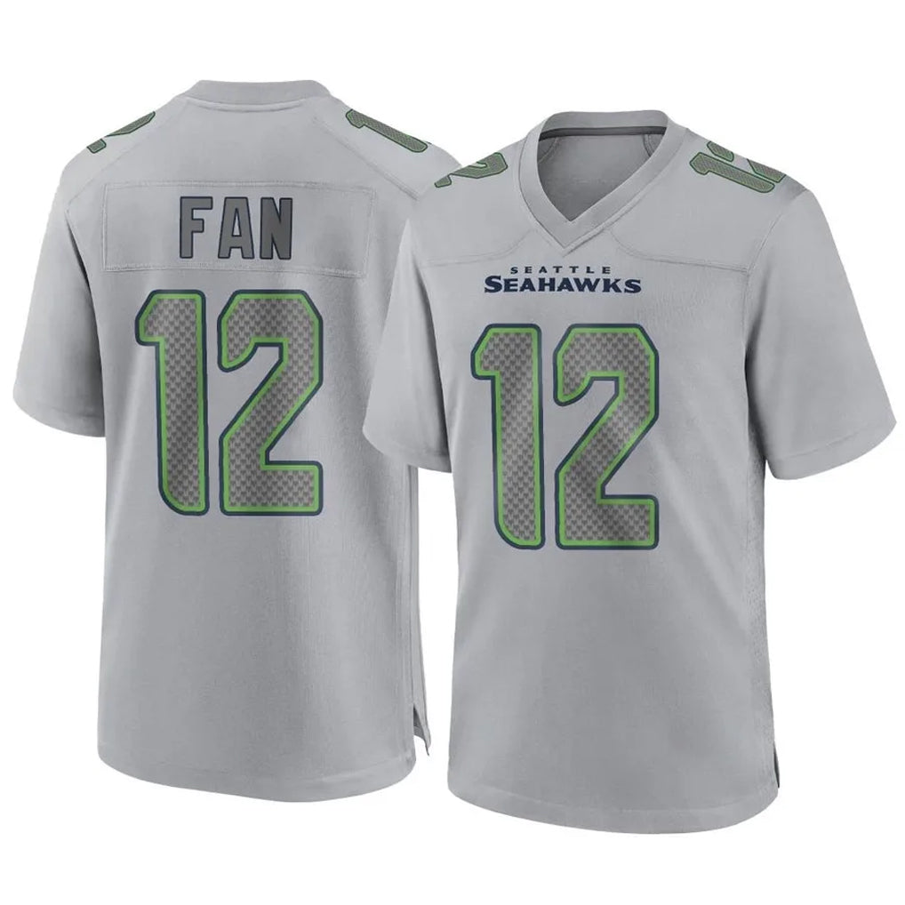 BIPIHUC S.Seahawks #12 12th Fan Player Gray Atmosphere Fashion Home Game Stitched Jerseys