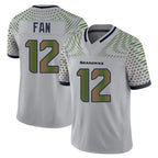 BIPIHUC S.Seahawks #12 12th Fan Player Grey Limited 2025 Rivalries Collection Home Game Stitched Jerseys