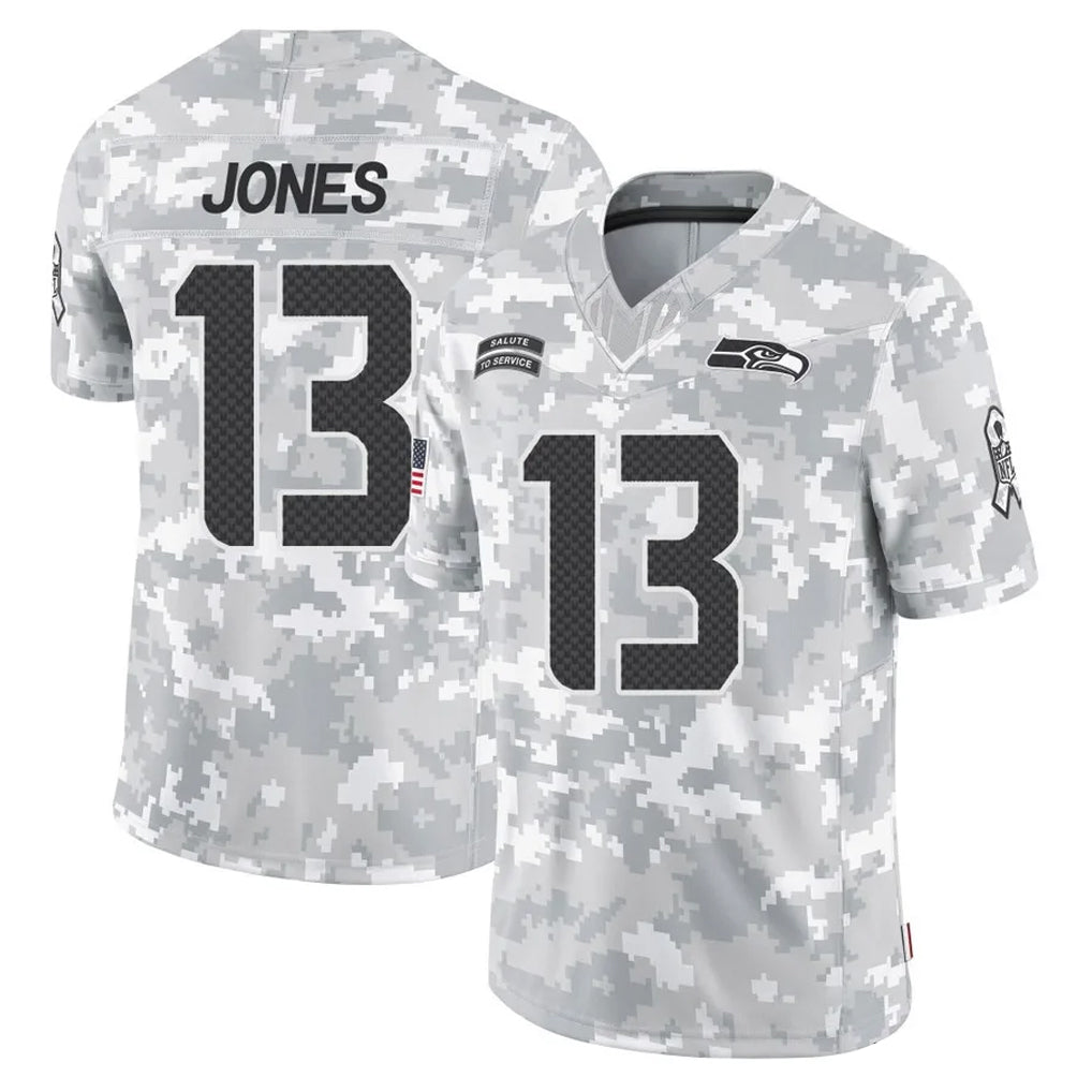 BIPIHUC S.Seahawks #13 Ernest Jones IV Player Arctic Camo Limited Salute To Service Home Game Stitched Jerseys