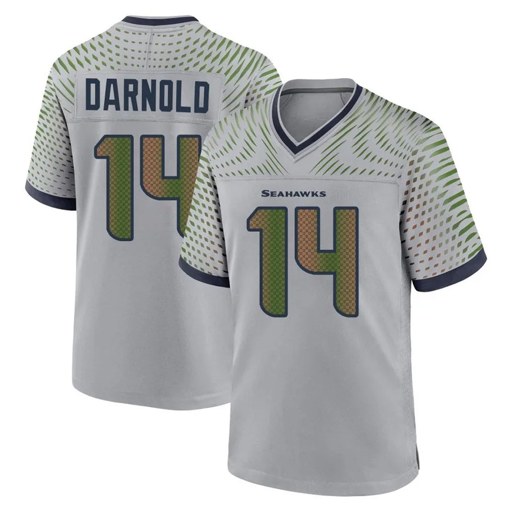 BIPIHUC S.Seahawks #14 Sam Darnold Player Grey 2025 Rivalries Collection Home Game Stitched Jerseys