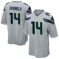 BIPIHUC S.Seahawks #14 Sam Darnold Player Grey Game Football Jerseys