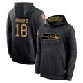 BIPIHUC S.Seahawks #18 Elijah Arroyo Player Black Salute to Service Hoodies Limited Game Stitched Jerseys