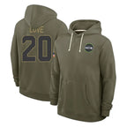 BIPIHUC S.Seahawks #20 Julian Love Player Olive Salute to Service Pullover Hoodies Limited Stitched Jerseys