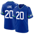 BIPIHUC S.Seahawks #20 Julian Love Player Royal Throwback Home Game Stitched Jerseys