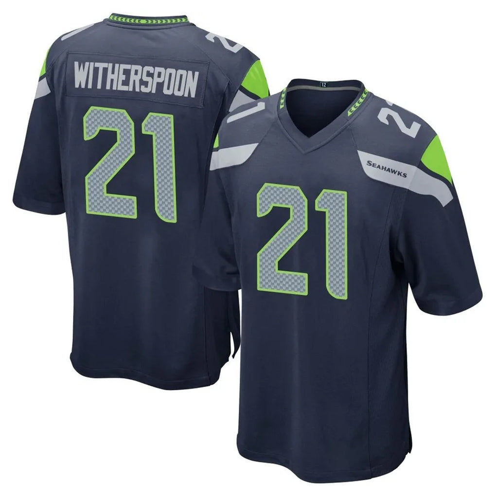BIPIHUC S.Seahawks #21 Devon Witherspoon Player Navy Home Game Stitched Jerseys