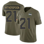 BIPIHUC S.Seahawks #21 Devon Witherspoon Player Olive 2025 Salute To Service Limited Home Game Stitched Jerseys