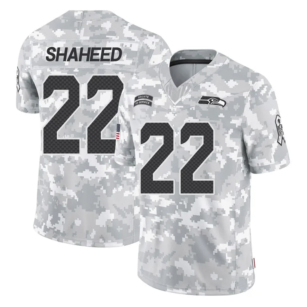 BIPIHUC S.Seahawks #22 Rashid Shaheed Player Arctic Camo Limited Salute To Service Home Game Stitched Jerseys