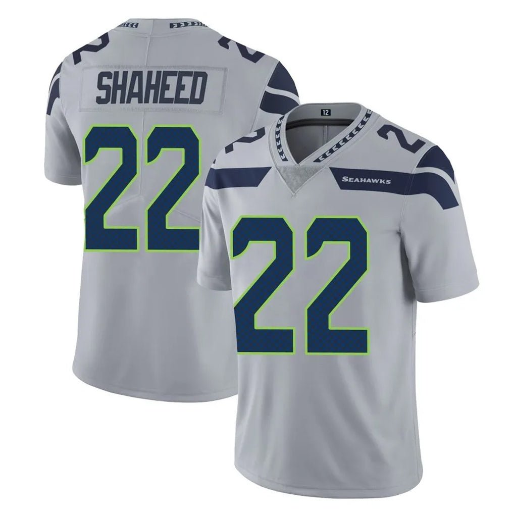 BIPIHUC S.Seahawks #22 Rashid Shaheed Player Gray Limited Vapor Untouchable Home Game Stitched Jerseys