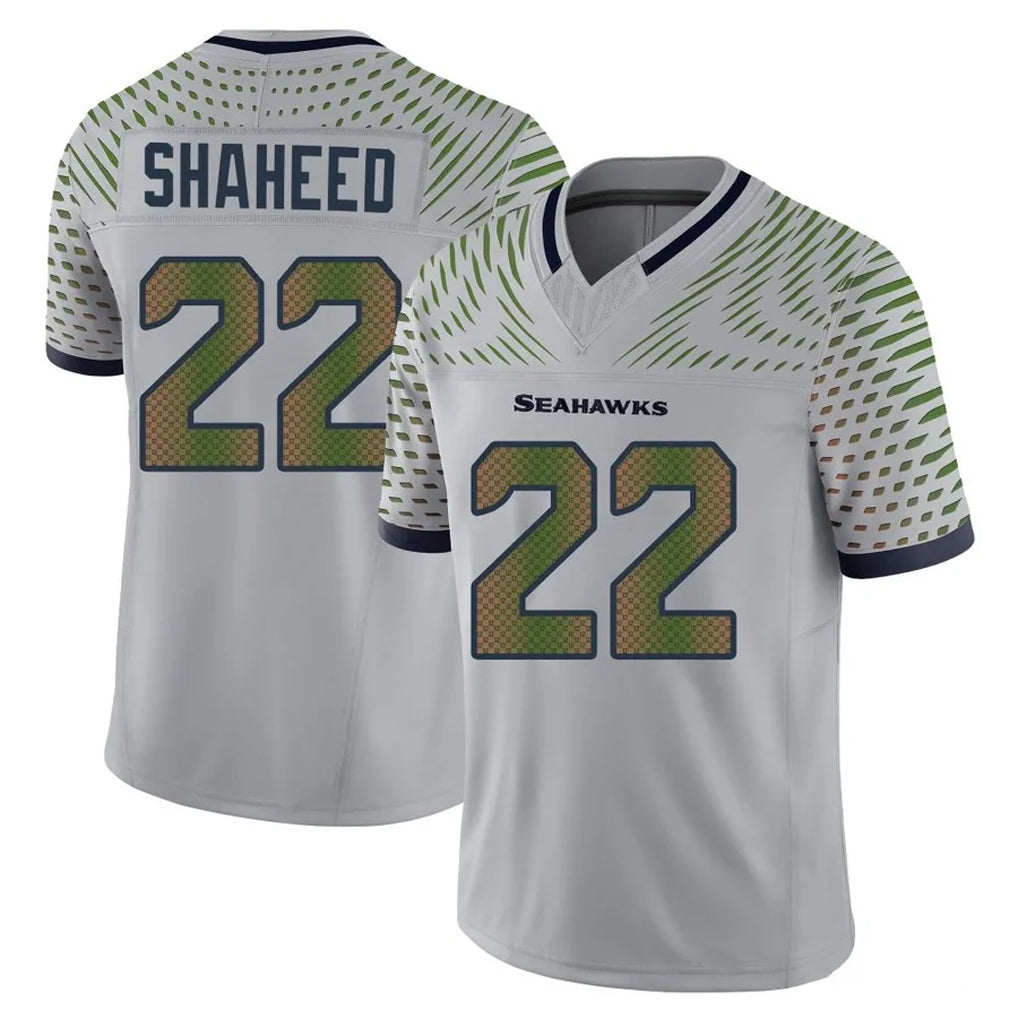 BIPIHUC S.Seahawks #22 Rashid Shaheed Player Grey Limited 2025 Rivalries Collection Home Game Stitched Jerseys