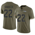 BIPIHUC S.Seahawks #22 Rashid Shaheed Player Olive Limited Salute To Service Home Game Stitched Jerseys