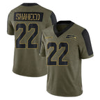 BIPIHUC S.Seahawks #22 Rashid Shaheed Player Olive Salute To Service Limited Game Stitched Jerseys