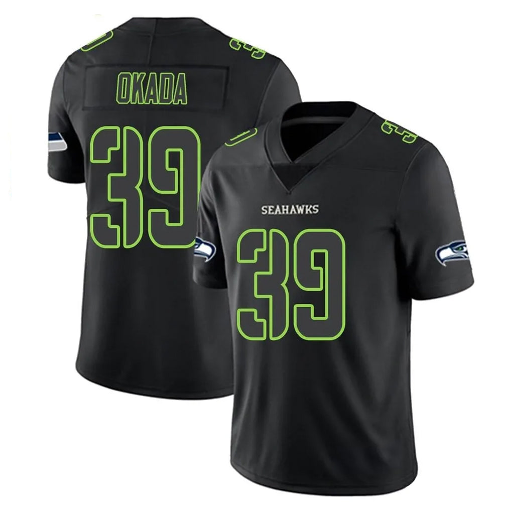 BIPIHUC S.Seahawks #39 Ty Okada Player Black Impact Limited Home Game Stitched Jerseys