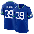 BIPIHUC S.Seahawks #39 Ty Okada Player Royal Throwback Home Game Stitched Jerseys
