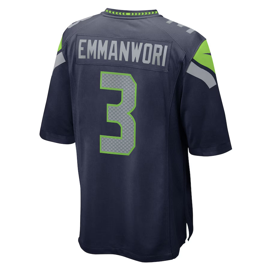 BIPIHUC S.Seahawks #3 Nick Emmanwori Player Navy Home Game Football Jersey