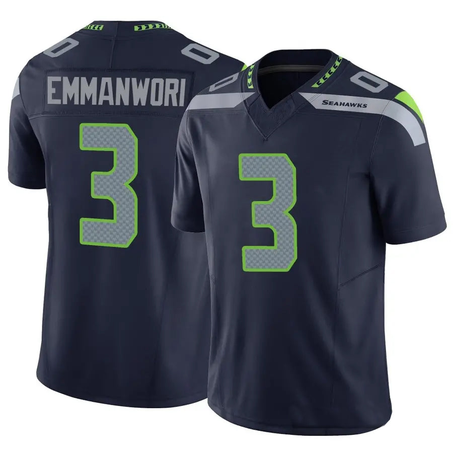 BIPIHUC S.Seahawks #3 Nick Emmanwori Player Navy Vapor F.U.S.E. Limited Football Jerseys