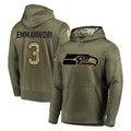 BIPIHUC S.Seahawks #3 Nick Emmanwori Player Olive Salute to Service Pullover Hoodie Home Game Stitched Jerseys
