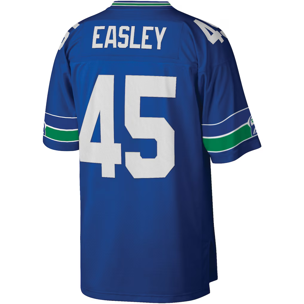 BIPIHUC S.Seahawks #45 Kenny Easley Mitchell & Ness Royal Legacy Replica Jersey