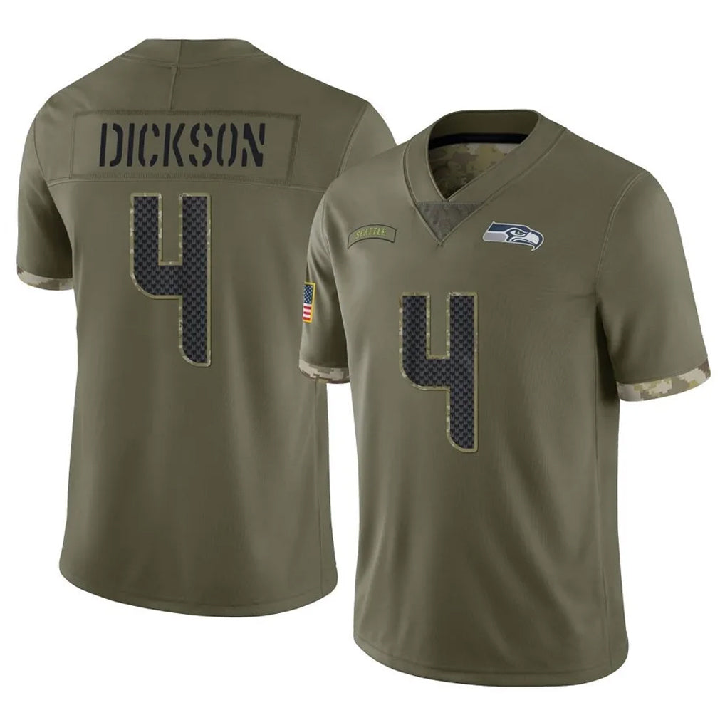 BIPIHUC S.Seahawks #4 Michael Dickson Player Olive Limited Salute To Service Home Game Stitched Jerseys