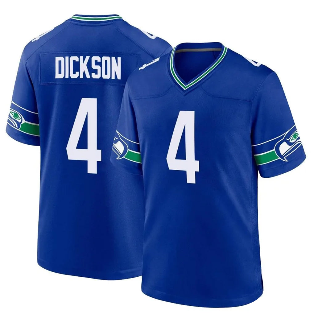 BIPIHUC S.Seahawks #4 Michael Dickson Player Royal Throwback Home Game Stitched Jerseys