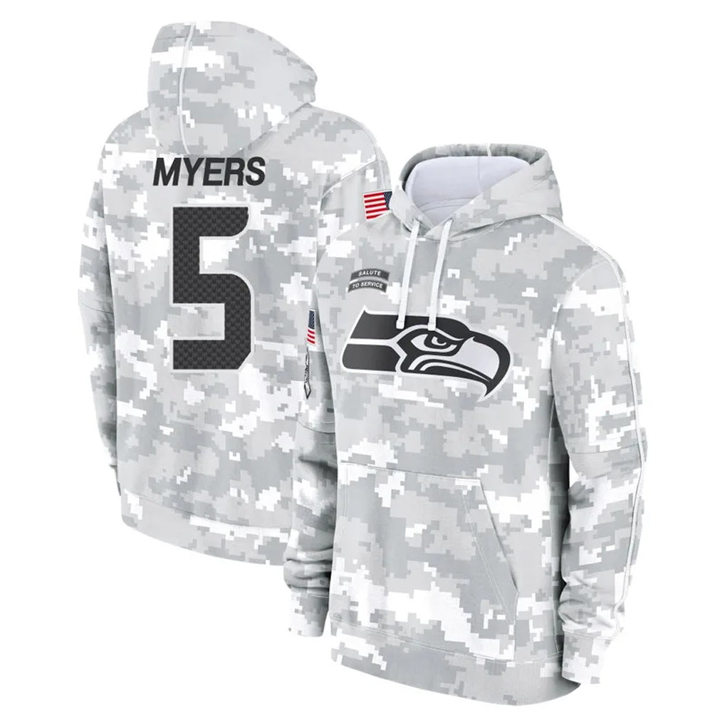 BIPIHUC S.Seahawks #5 Jason Myers Player Arctic Camo Limited Salute to Service Pullover Hoodies Game Stitched Jerseys