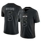 BIPIHUC S.Seahawks #5 Jason Myers Player Black Limited Reflective Home Game Stitched Jerseys
