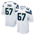 BIPIHUC S.Seahawks #67 Charles Cross Player White Home Game Stitched Jerseys