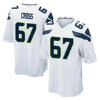 BIPIHUC S.Seahawks #67 Charles Cross Player White Home Game Stitched Jerseys