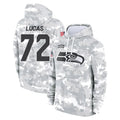 BIPIHUC S.Seahawks #72 Abraham Lucas Player Arctic Camo Limited Salute to Service Pullover Hoodies Game Stitched Jerseys
