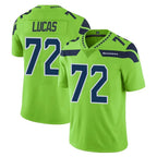 BIPIHUC S.Seahawks #72 Abraham Lucas Player Green Limited Color Rush Home Game Stitched Jerseys