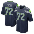 BIPIHUC S.Seahawks #72 Abraham Lucas Player Navy Home Game Stitched Jerseys
