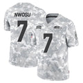 BIPIHUC S.Seahawks #7 Uchenna Nwosu Player Arctic Camo Limited Salute To Service Home Game Stitched Jerseys