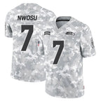 BIPIHUC S.Seahawks #7 Uchenna Nwosu Player Arctic Camo Limited Salute To Service Home Game Stitched Jerseys