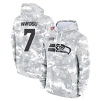 BIPIHUC S.Seahawks #7 Uchenna Nwosu Player Arctic Camo Limited Salute to Service Pullover Hoodies Game Stitched Jerseys